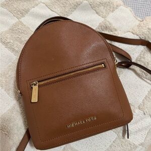 Michael Kors Tan Leather Backpack
